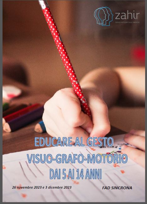 Course Image EDUCARE AL GESTO - VISUO - GRAFO - MOTORIO DAI 5 AI 14 ANNI